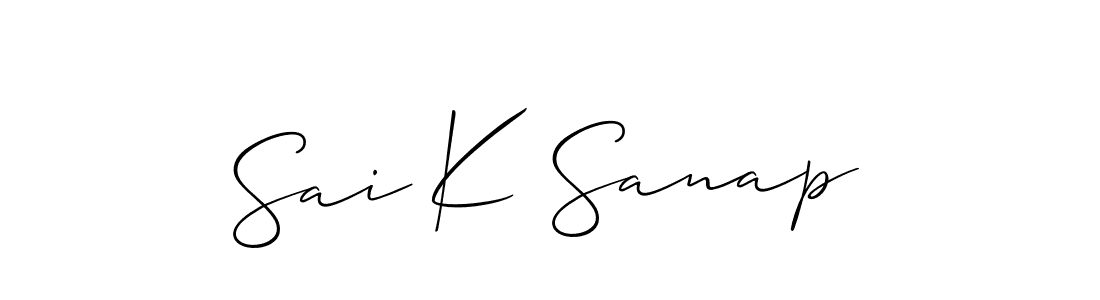 Sai K Sanap stylish signature style. Best Handwritten Sign (Allison_Script) for my name. Handwritten Signature Collection Ideas for my name Sai K Sanap. Sai K Sanap signature style 2 images and pictures png