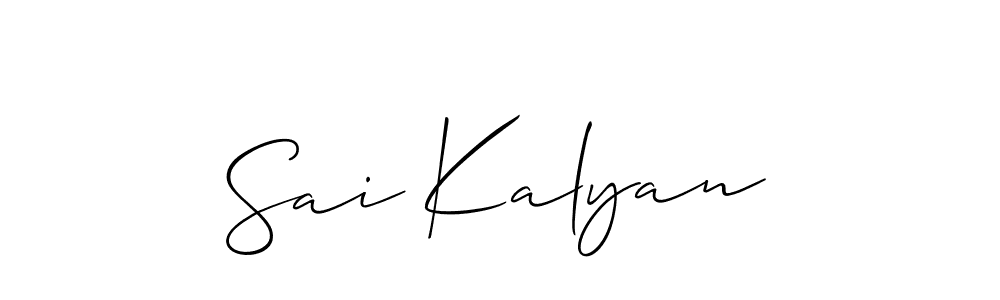 Make a beautiful signature design for name Sai Kalyan. With this signature (Allison_Script) style, you can create a handwritten signature for free. Sai Kalyan signature style 2 images and pictures png