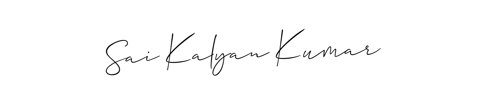 Allison_Script is a professional signature style that is perfect for those who want to add a touch of class to their signature. It is also a great choice for those who want to make their signature more unique. Get Sai Kalyan Kumar name to fancy signature for free. Sai Kalyan Kumar signature style 2 images and pictures png