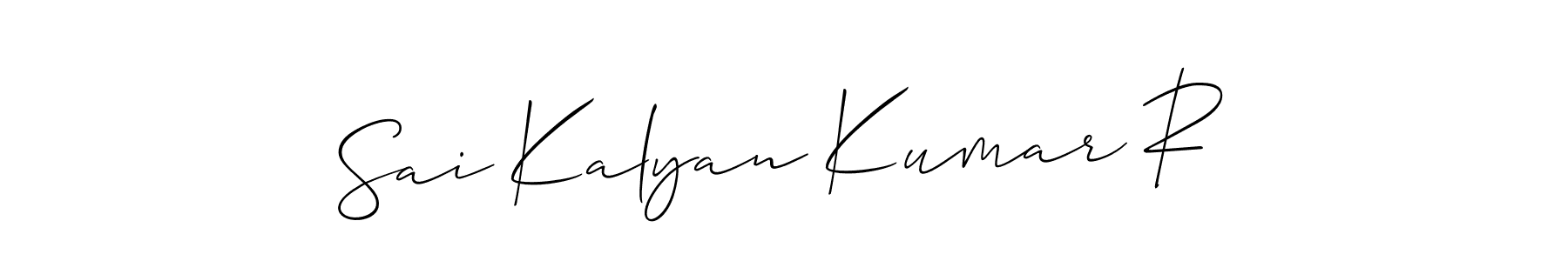 How to make Sai Kalyan Kumar R signature? Allison_Script is a professional autograph style. Create handwritten signature for Sai Kalyan Kumar R name. Sai Kalyan Kumar R signature style 2 images and pictures png