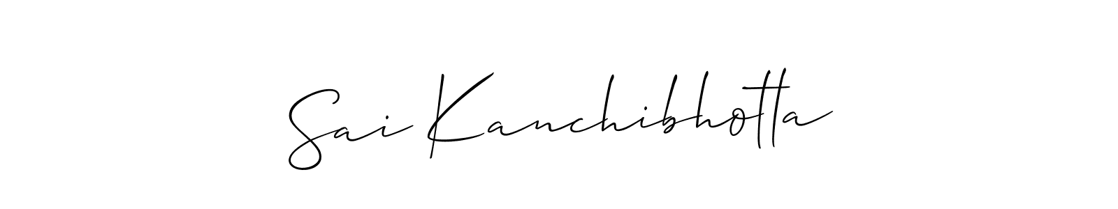 if you are searching for the best signature style for your name Sai Kanchibhotla. so please give up your signature search. here we have designed multiple signature styles  using Allison_Script. Sai Kanchibhotla signature style 2 images and pictures png