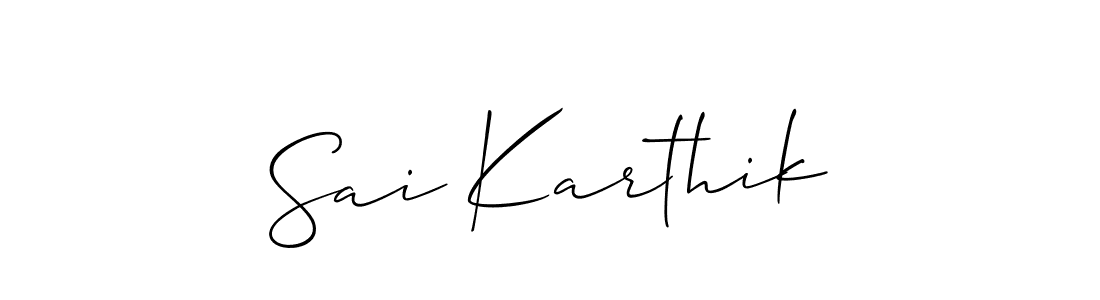 How to make Sai Karthik signature? Allison_Script is a professional autograph style. Create handwritten signature for Sai Karthik name. Sai Karthik signature style 2 images and pictures png