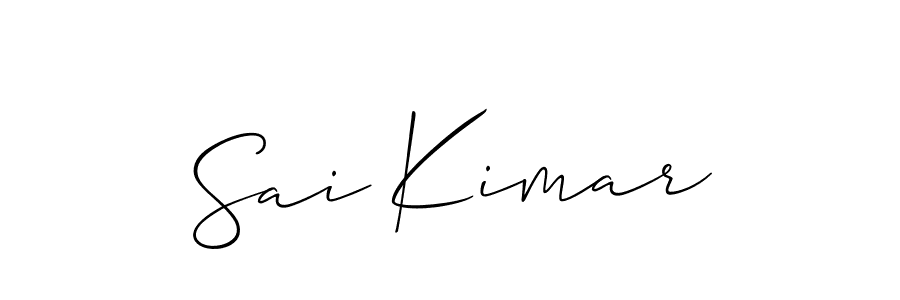 It looks lik you need a new signature style for name Sai Kimar. Design unique handwritten (Allison_Script) signature with our free signature maker in just a few clicks. Sai Kimar signature style 2 images and pictures png