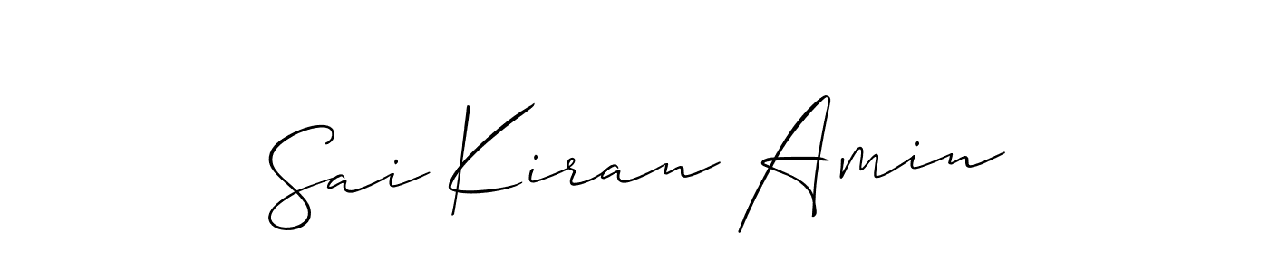 Similarly Allison_Script is the best handwritten signature design. Signature creator online .You can use it as an online autograph creator for name Sai Kiran Amin. Sai Kiran Amin signature style 2 images and pictures png