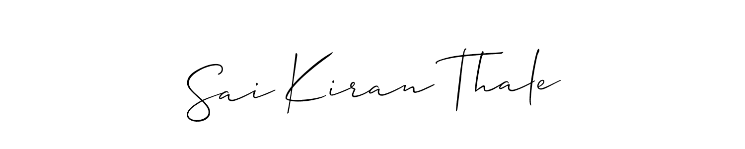 You can use this online signature creator to create a handwritten signature for the name Sai Kiran Thale. This is the best online autograph maker. Sai Kiran Thale signature style 2 images and pictures png