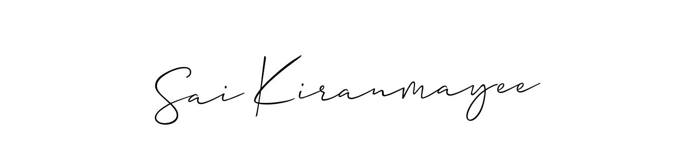 Use a signature maker to create a handwritten signature online. With this signature software, you can design (Allison_Script) your own signature for name Sai Kiranmayee. Sai Kiranmayee signature style 2 images and pictures png