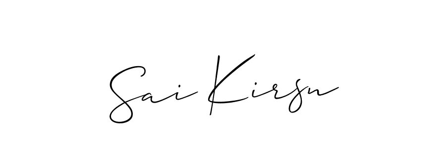 Similarly Allison_Script is the best handwritten signature design. Signature creator online .You can use it as an online autograph creator for name Sai Kirsn. Sai Kirsn signature style 2 images and pictures png