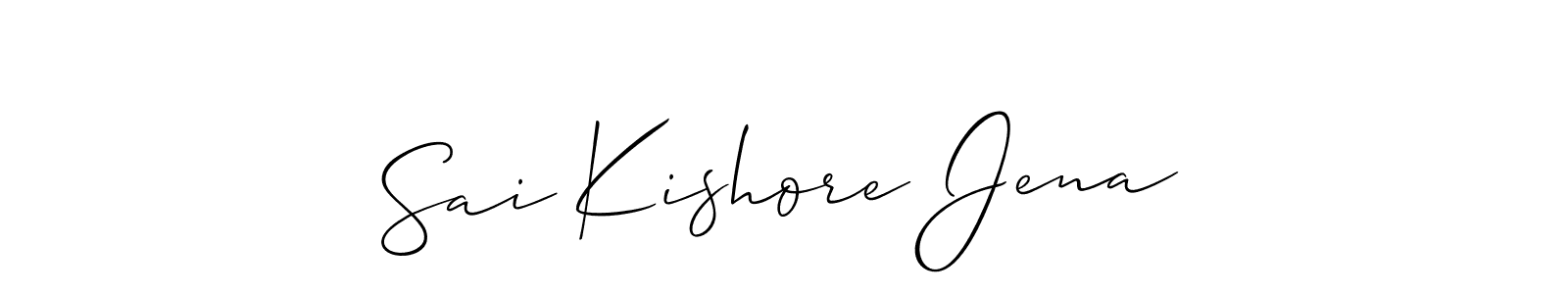 How to make Sai Kishore Jena name signature. Use Allison_Script style for creating short signs online. This is the latest handwritten sign. Sai Kishore Jena signature style 2 images and pictures png