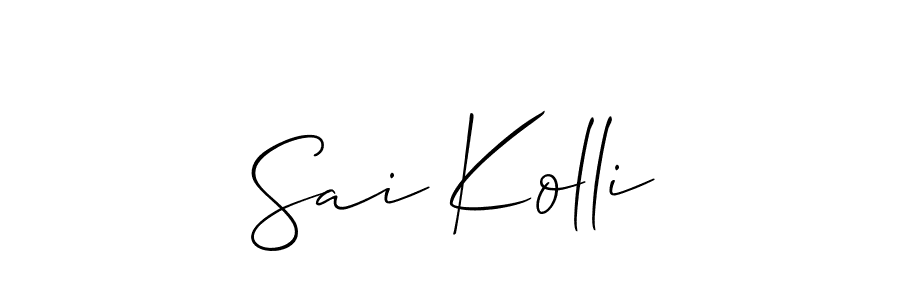 How to make Sai Kolli signature? Allison_Script is a professional autograph style. Create handwritten signature for Sai Kolli name. Sai Kolli signature style 2 images and pictures png