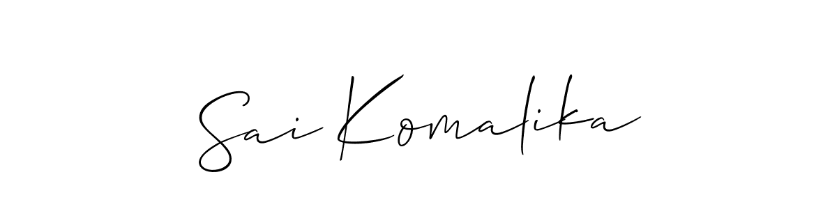 How to Draw Sai Komalika signature style? Allison_Script is a latest design signature styles for name Sai Komalika. Sai Komalika signature style 2 images and pictures png