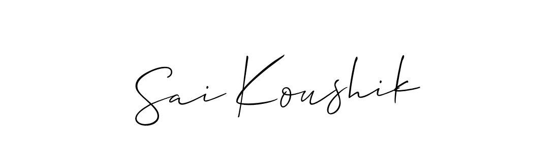 Best and Professional Signature Style for Sai Koushik. Allison_Script Best Signature Style Collection. Sai Koushik signature style 2 images and pictures png