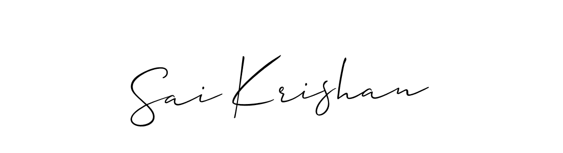 How to make Sai Krishan name signature. Use Allison_Script style for creating short signs online. This is the latest handwritten sign. Sai Krishan signature style 2 images and pictures png