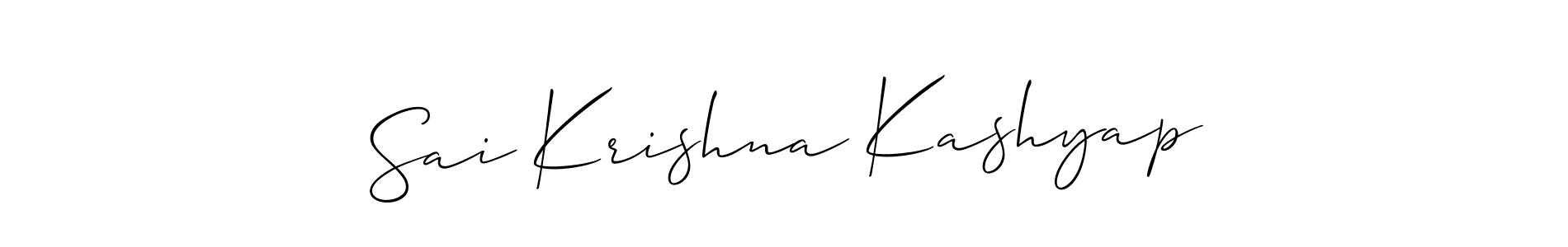 Use a signature maker to create a handwritten signature online. With this signature software, you can design (Allison_Script) your own signature for name Sai Krishna Kashyap. Sai Krishna Kashyap signature style 2 images and pictures png