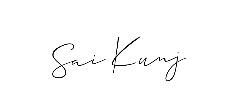 The best way (Allison_Script) to make a short signature is to pick only two or three words in your name. The name Sai Kunj include a total of six letters. For converting this name. Sai Kunj signature style 2 images and pictures png