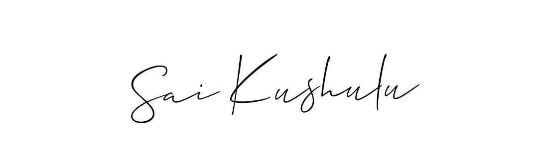 How to make Sai Kushulu name signature. Use Allison_Script style for creating short signs online. This is the latest handwritten sign. Sai Kushulu signature style 2 images and pictures png