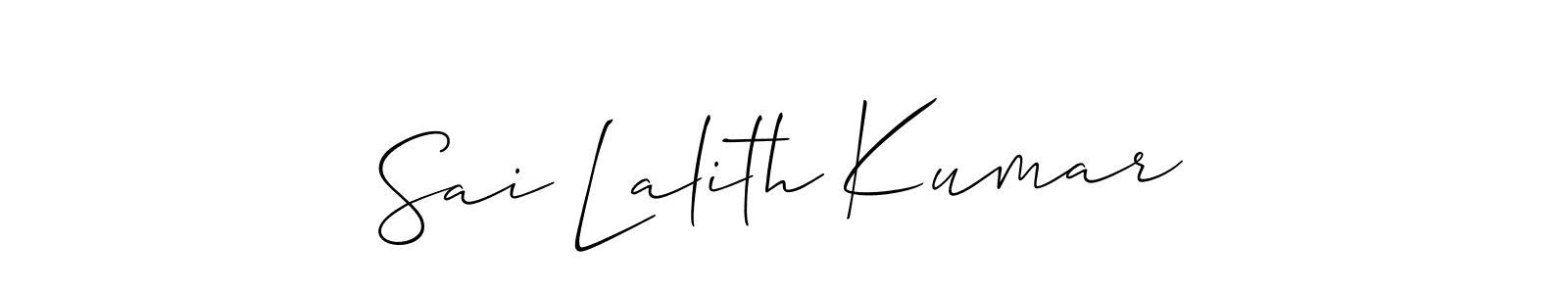 Also You can easily find your signature by using the search form. We will create Sai Lalith Kumar name handwritten signature images for you free of cost using Allison_Script sign style. Sai Lalith Kumar signature style 2 images and pictures png