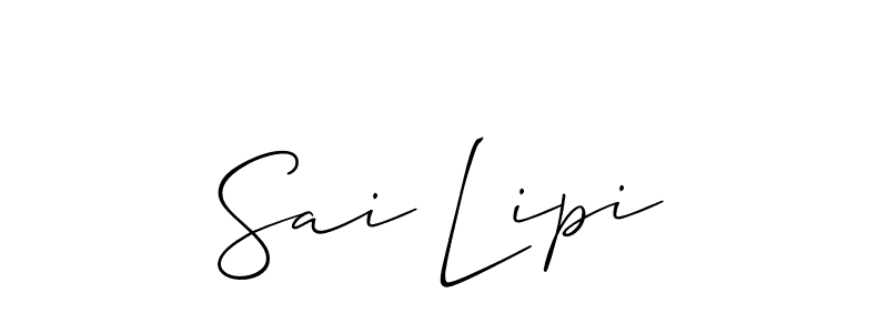 The best way (Allison_Script) to make a short signature is to pick only two or three words in your name. The name Sai Lipi include a total of six letters. For converting this name. Sai Lipi signature style 2 images and pictures png