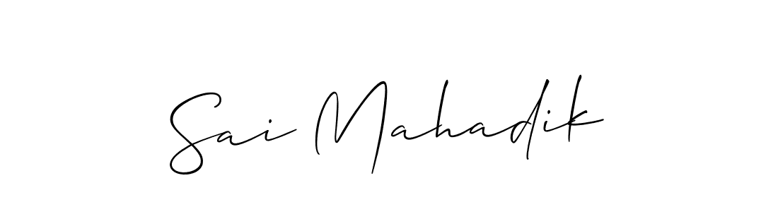 Design your own signature with our free online signature maker. With this signature software, you can create a handwritten (Allison_Script) signature for name Sai Mahadik. Sai Mahadik signature style 2 images and pictures png