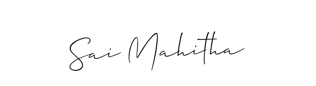 Make a short Sai Mahitha signature style. Manage your documents anywhere anytime using Allison_Script. Create and add eSignatures, submit forms, share and send files easily. Sai Mahitha signature style 2 images and pictures png