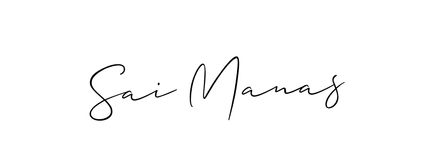 How to make Sai Manas name signature. Use Allison_Script style for creating short signs online. This is the latest handwritten sign. Sai Manas signature style 2 images and pictures png