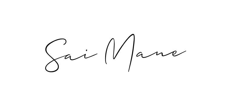 Design your own signature with our free online signature maker. With this signature software, you can create a handwritten (Allison_Script) signature for name Sai Mane. Sai Mane signature style 2 images and pictures png