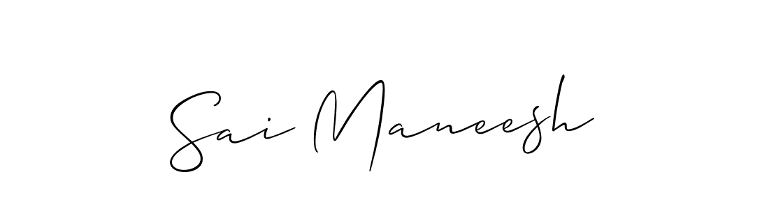 It looks lik you need a new signature style for name Sai Maneesh. Design unique handwritten (Allison_Script) signature with our free signature maker in just a few clicks. Sai Maneesh signature style 2 images and pictures png