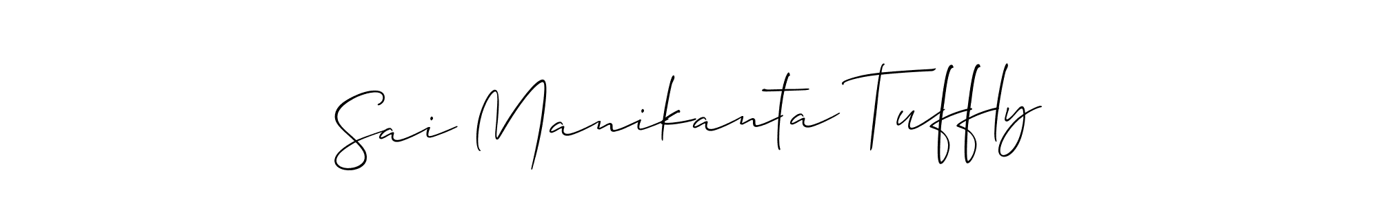 See photos of Sai Manikanta Tuffly official signature by Spectra . Check more albums & portfolios. Read reviews & check more about Allison_Script font. Sai Manikanta Tuffly signature style 2 images and pictures png
