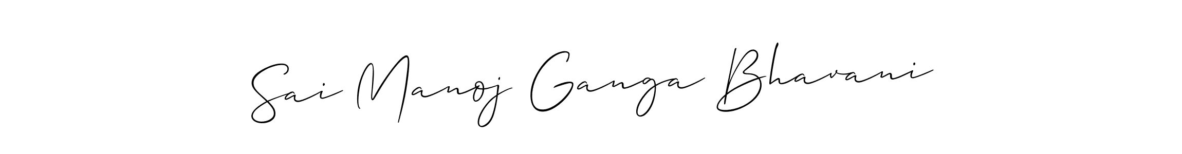 It looks lik you need a new signature style for name Sai Manoj Ganga Bhavani. Design unique handwritten (Allison_Script) signature with our free signature maker in just a few clicks. Sai Manoj Ganga Bhavani signature style 2 images and pictures png