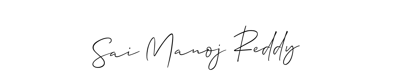 Make a short Sai Manoj Reddy signature style. Manage your documents anywhere anytime using Allison_Script. Create and add eSignatures, submit forms, share and send files easily. Sai Manoj Reddy signature style 2 images and pictures png