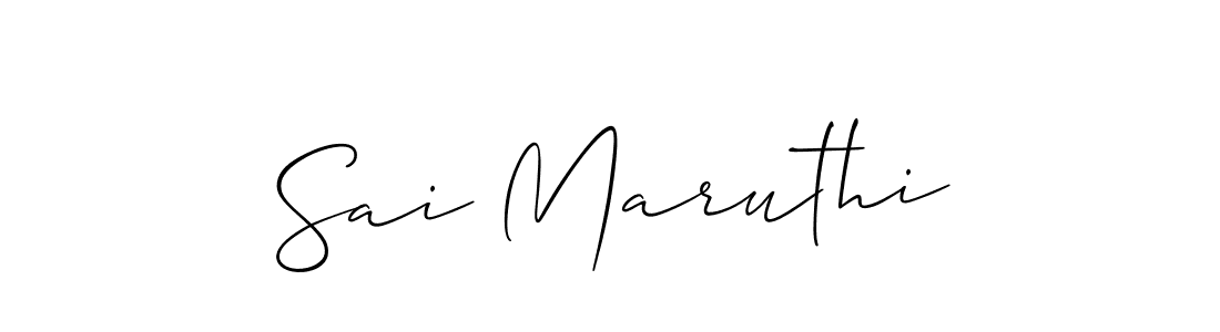 How to make Sai Maruthi name signature. Use Allison_Script style for creating short signs online. This is the latest handwritten sign. Sai Maruthi signature style 2 images and pictures png