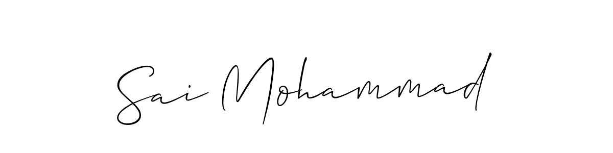 if you are searching for the best signature style for your name Sai Mohammad. so please give up your signature search. here we have designed multiple signature styles  using Allison_Script. Sai Mohammad signature style 2 images and pictures png