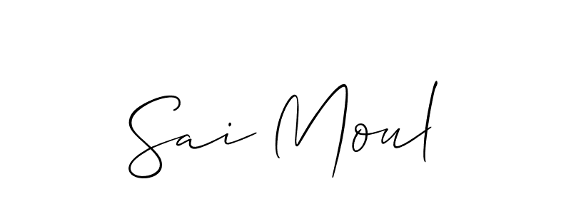 It looks lik you need a new signature style for name Sai Moul. Design unique handwritten (Allison_Script) signature with our free signature maker in just a few clicks. Sai Moul signature style 2 images and pictures png