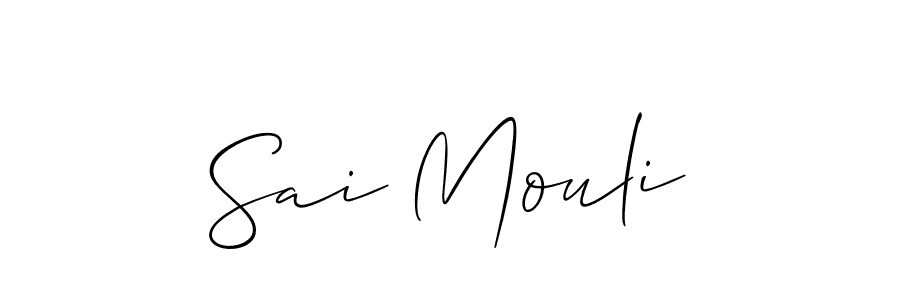 How to make Sai Mouli name signature. Use Allison_Script style for creating short signs online. This is the latest handwritten sign. Sai Mouli signature style 2 images and pictures png