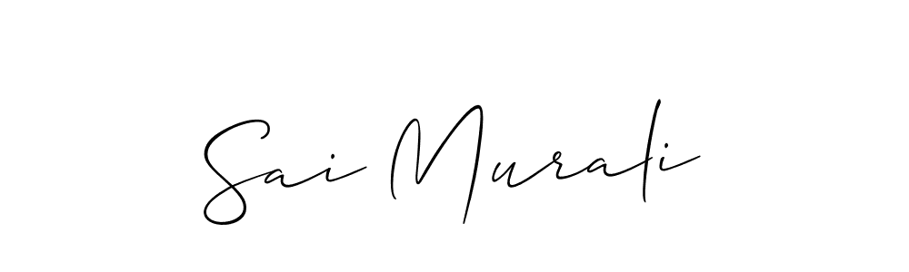 Allison_Script is a professional signature style that is perfect for those who want to add a touch of class to their signature. It is also a great choice for those who want to make their signature more unique. Get Sai Murali name to fancy signature for free. Sai Murali signature style 2 images and pictures png