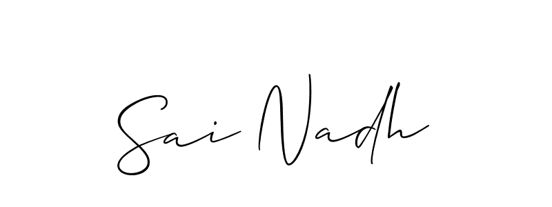 Best and Professional Signature Style for Sai Nadh. Allison_Script Best Signature Style Collection. Sai Nadh signature style 2 images and pictures png