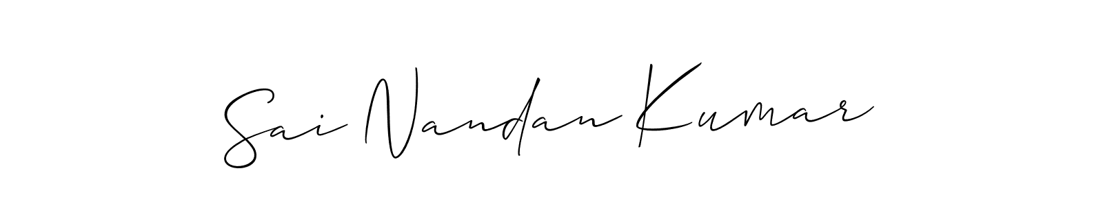 How to Draw Sai Nandan Kumar signature style? Allison_Script is a latest design signature styles for name Sai Nandan Kumar. Sai Nandan Kumar signature style 2 images and pictures png