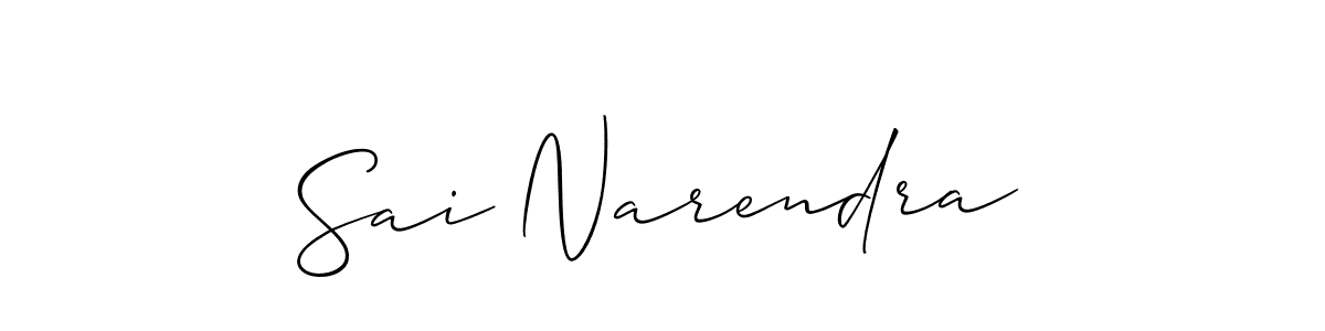 How to make Sai Narendra signature? Allison_Script is a professional autograph style. Create handwritten signature for Sai Narendra name. Sai Narendra signature style 2 images and pictures png