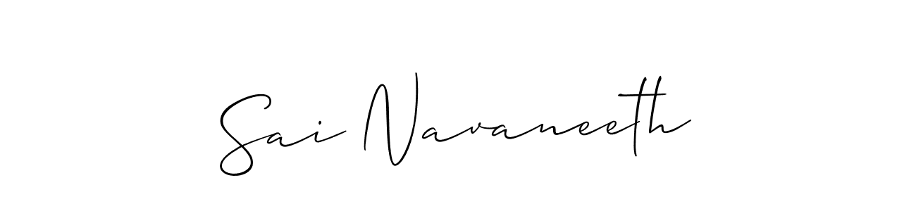How to make Sai Navaneeth signature? Allison_Script is a professional autograph style. Create handwritten signature for Sai Navaneeth name. Sai Navaneeth signature style 2 images and pictures png