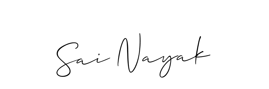 Create a beautiful signature design for name Sai Nayak. With this signature (Allison_Script) fonts, you can make a handwritten signature for free. Sai Nayak signature style 2 images and pictures png