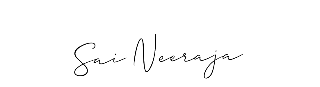 Once you've used our free online signature maker to create your best signature Allison_Script style, it's time to enjoy all of the benefits that Sai Neeraja name signing documents. Sai Neeraja signature style 2 images and pictures png