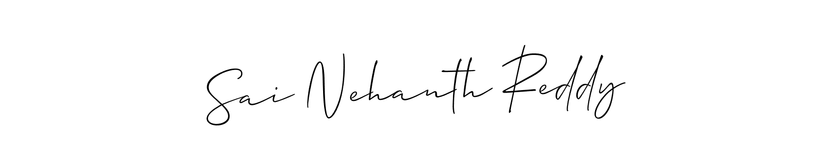 How to Draw Sai Nehanth Reddy signature style? Allison_Script is a latest design signature styles for name Sai Nehanth Reddy. Sai Nehanth Reddy signature style 2 images and pictures png