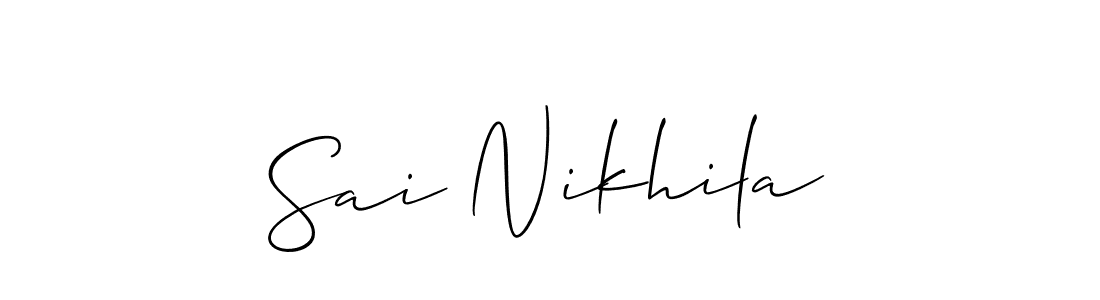 How to make Sai Nikhila signature? Allison_Script is a professional autograph style. Create handwritten signature for Sai Nikhila name. Sai Nikhila signature style 2 images and pictures png