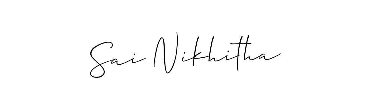 You can use this online signature creator to create a handwritten signature for the name Sai Nikhitha. This is the best online autograph maker. Sai Nikhitha signature style 2 images and pictures png