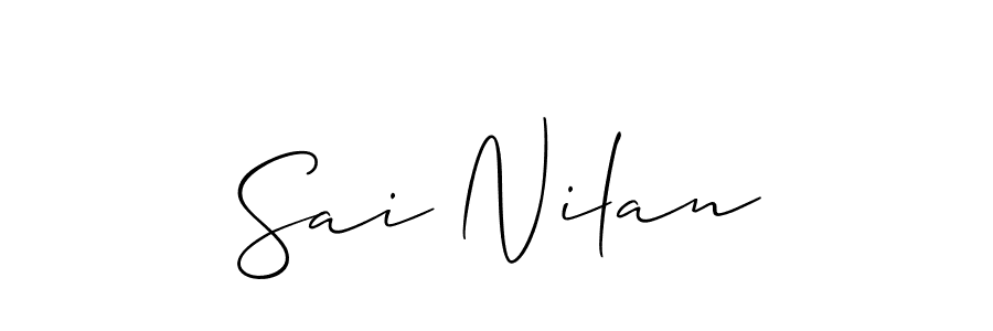 This is the best signature style for the Sai Nilan name. Also you like these signature font (Allison_Script). Mix name signature. Sai Nilan signature style 2 images and pictures png
