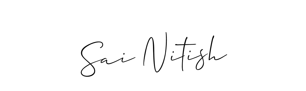 Create a beautiful signature design for name Sai Nitish. With this signature (Allison_Script) fonts, you can make a handwritten signature for free. Sai Nitish signature style 2 images and pictures png