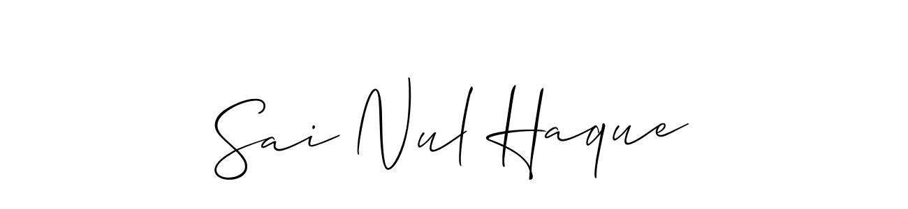 Once you've used our free online signature maker to create your best signature Allison_Script style, it's time to enjoy all of the benefits that Sai Nul Haque name signing documents. Sai Nul Haque signature style 2 images and pictures png