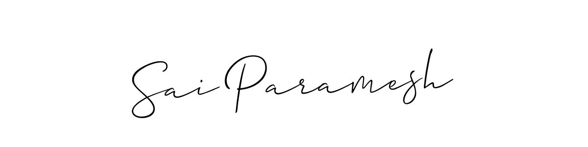 Create a beautiful signature design for name Sai Paramesh. With this signature (Allison_Script) fonts, you can make a handwritten signature for free. Sai Paramesh signature style 2 images and pictures png