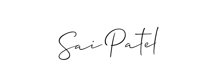 Design your own signature with our free online signature maker. With this signature software, you can create a handwritten (Allison_Script) signature for name Sai Patel. Sai Patel signature style 2 images and pictures png