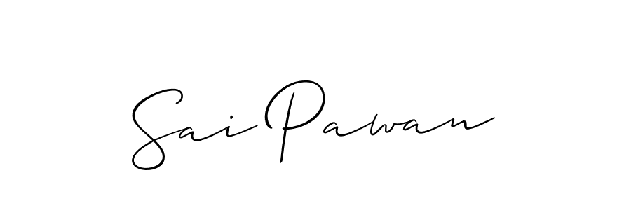 Allison_Script is a professional signature style that is perfect for those who want to add a touch of class to their signature. It is also a great choice for those who want to make their signature more unique. Get Sai Pawan name to fancy signature for free. Sai Pawan signature style 2 images and pictures png