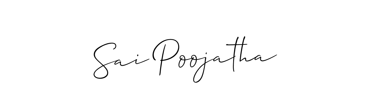 Use a signature maker to create a handwritten signature online. With this signature software, you can design (Allison_Script) your own signature for name Sai Poojatha. Sai Poojatha signature style 2 images and pictures png